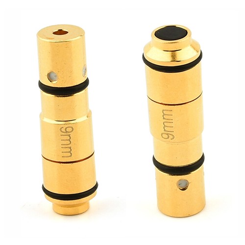Brass 9mm bullet red - red, laser