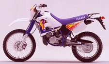 Yamaha DT DTR DT125R Graphics Sticker Decal Set (1995) White & Purple Model