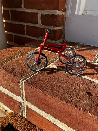 Red miniature tricycle motif - tricycle,,