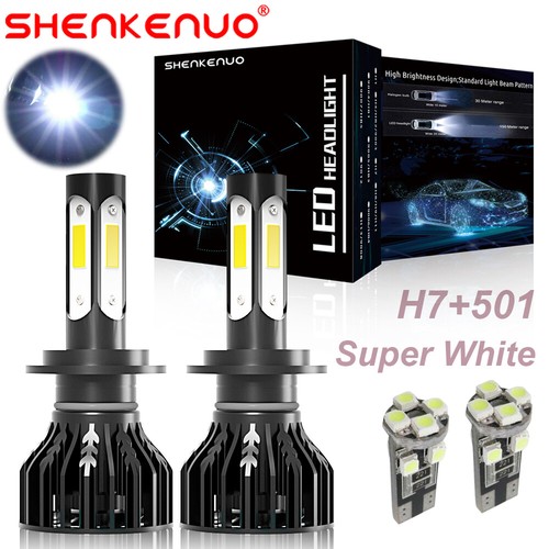 Xenon white led headlight - h7,