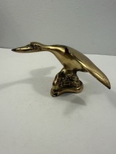 Vtg Brass Flying Ducks Geese MCM Korea Waterfowl Decor