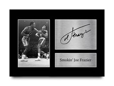 Joe Frazier Signed Pre Printed Autograph A4 Photo Gift For a Boxing Fan