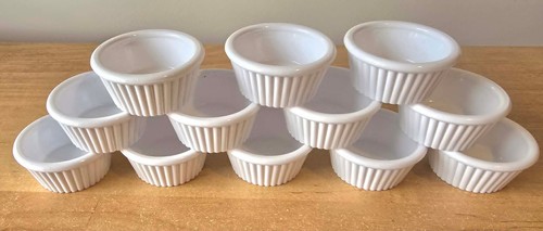 White fluted ramekins 1oz - 12,