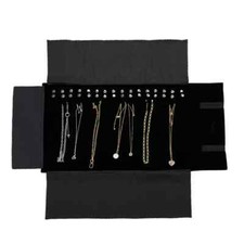 Jewelry Roll Bag Travel Jewelry Case Roll Organizer Necklace Display Storage Box