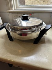 Saladmaster 316ti Titanium Stainless 12” Oil Core Electric Skillet.