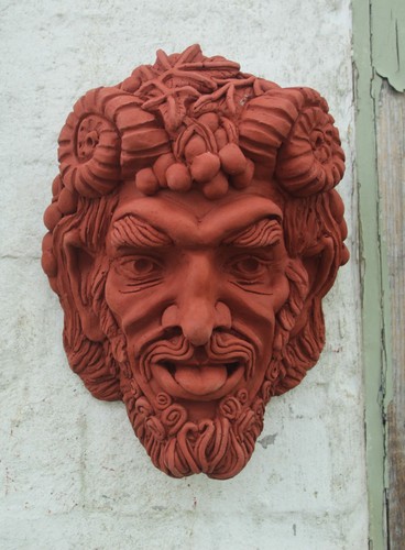 Satyr god pan terracotta - pan, in