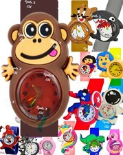 Analogue Snap Slap On Wrist Watches Children Silicone Bracelet Band Kids Watch