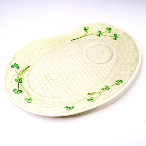 Belleek snack plate cream - belleek,