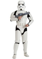 Mens Star Wars Stormtrooper Adult Fancy Dress Sci-Fi Movie Deluxe Costume White