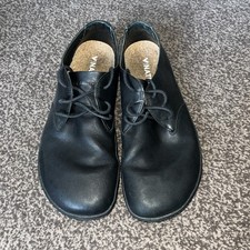 Vivobarefoot Soft Leather Plain Black Lace Up Men's shoes Size 10 UK