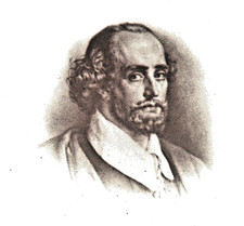 ANTIQUE  Microphoto  MICROSCOPE SLIDE  of  Wm. SHAKESPEARE