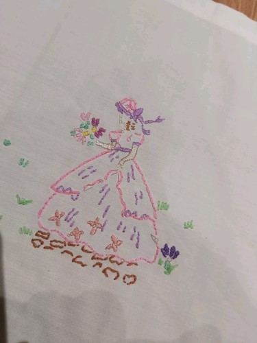 Vintage embroidered crinoline - vintage,