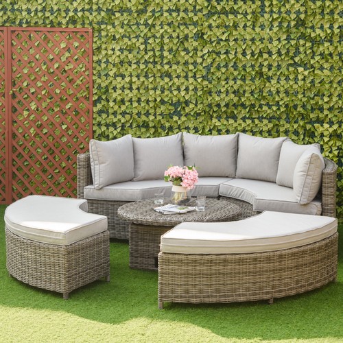 Pcs outdoor rattan lounge - 5,