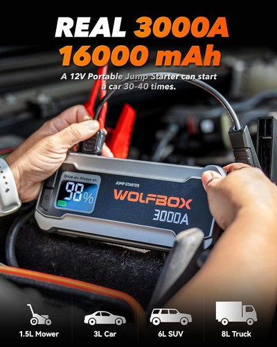Wolfbox 3000a jump - jump, starter