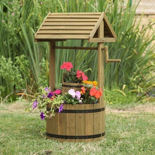 Wooden garden planters wishing - wooden,