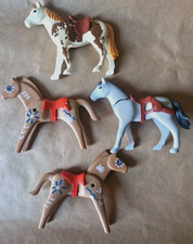 Playmobile Horses Various x 4 Native American/Piebald