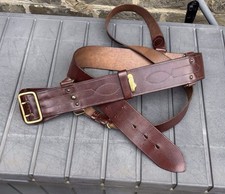 Vintage Military Sam Browne Belt,  Shoulder Strap V Good Cond Approx 92cm Waist