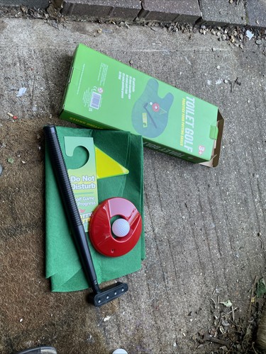 Toilet golf putting green - toilet,