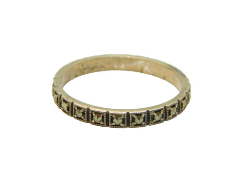 Sterling silver marcasite set - silver,