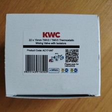 KWC TMV3 Thermostatic Mixing Valve With Isolators 22mm x 15mm AC17-047