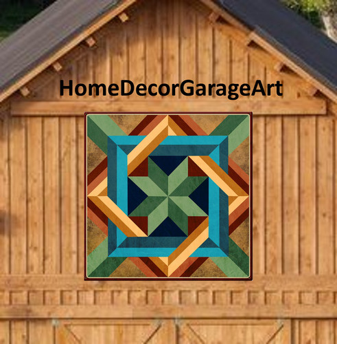 Barn quilt art metal - barn,