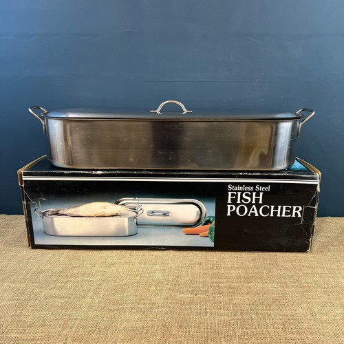 Stainless steel fish poacher - steel,