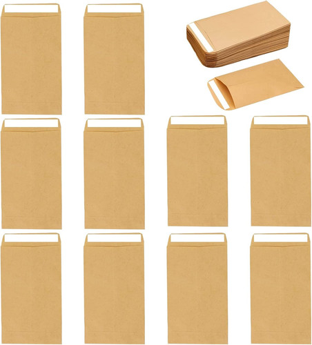 50pcs brown seed envelopes - brown,