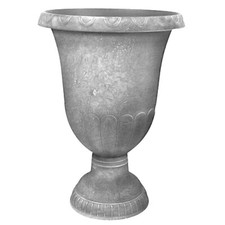 Large Garden Urn Planter Faux Cement Look Outdoor Decorative Plant Pot 38cm Tall