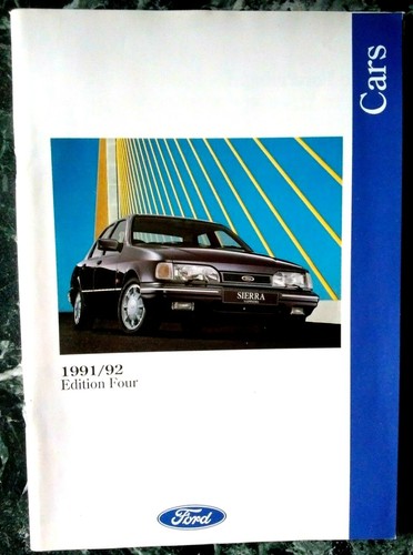 Ford cars catalogue - cars, 1991/92