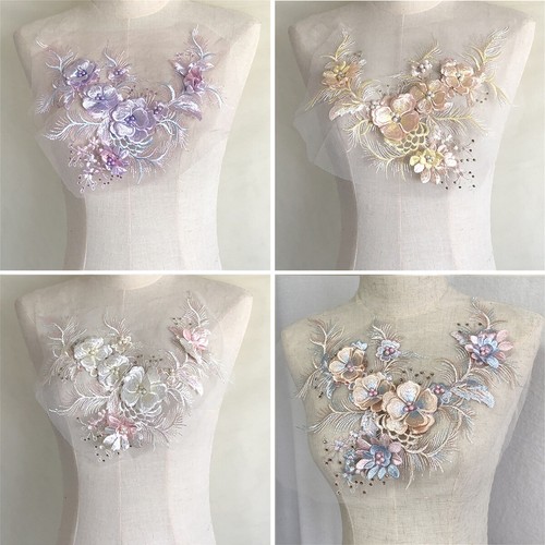 Bridal embroidery applique - embroidery,