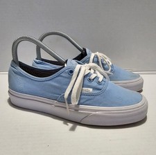 Vans Off The Wall Shoes UK Size 4 Light Blue Skateboard Sneakers Worn Twice 