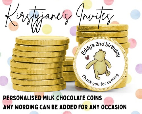 Personalised chocolate coins - chocolate,