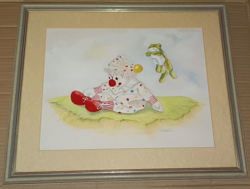 Framed watercolour a - a,