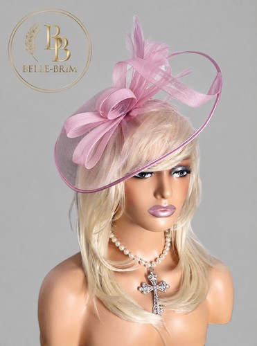 Large baby pink fascinator - baby,