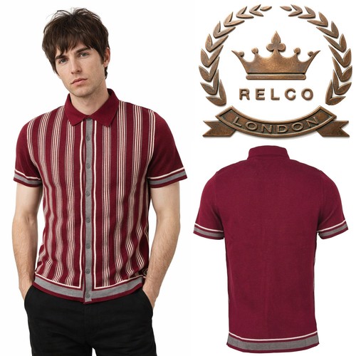 Relco men burgundy grey knit - relco,