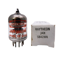 RAYTHEON JAN 5842WA 417A Black Plate Halo Getter Valve NOS Boxed (V22)