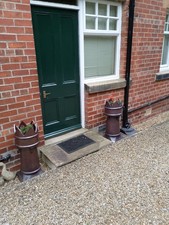 Chimney Pots, Pair of glazed