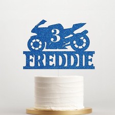 Motorbike Glitter Cake Topper