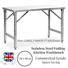 Commercial Stainless Steel Folding Work Table Workstation Kitchen Catering Bench