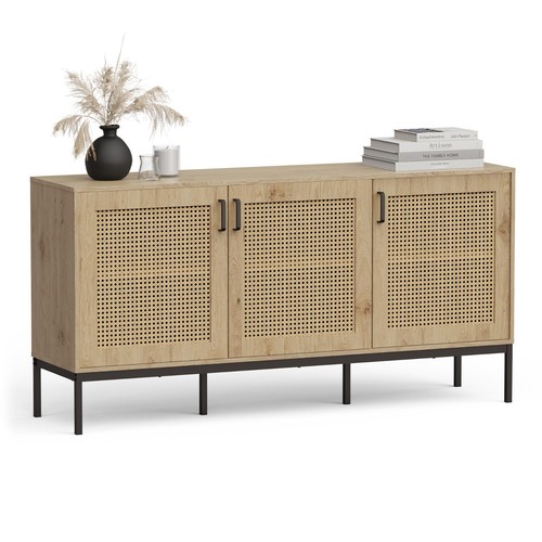 Rattan effect wide - wide, sideboard