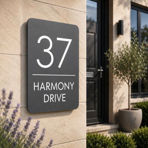 House number plaques - number,