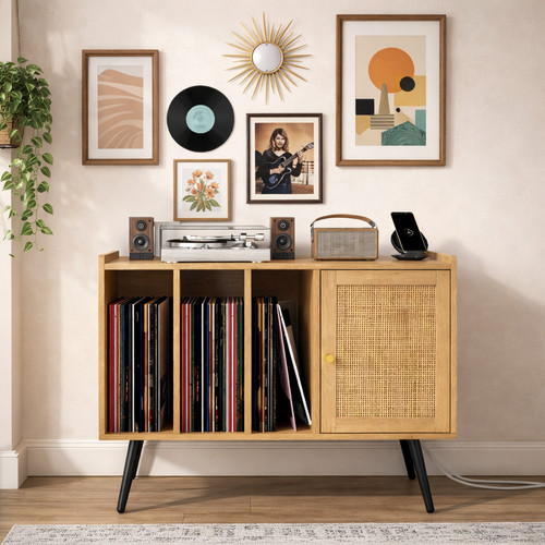 Record player stand - player, vinyl