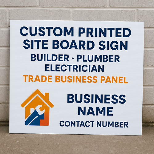 Custom printed business sign - printed,