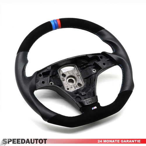 Flat leather steering wheel - flat,