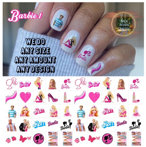 Barbie set waterslide nail - set,