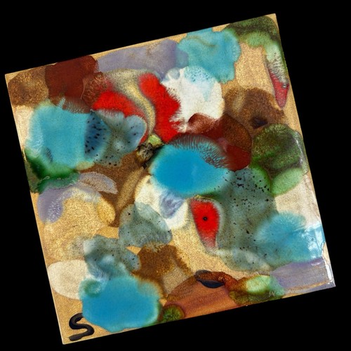 Trivet tile vtg - trivet,
