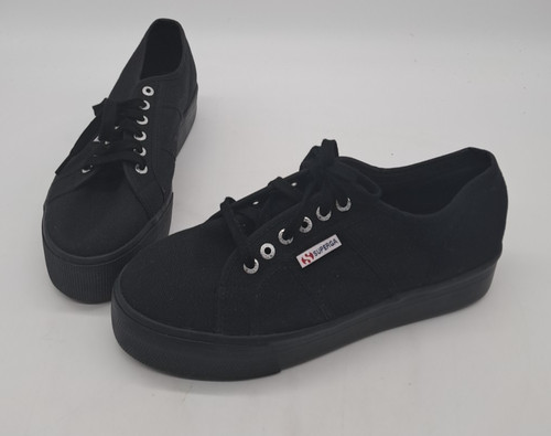 Superga womens black platform - superga,