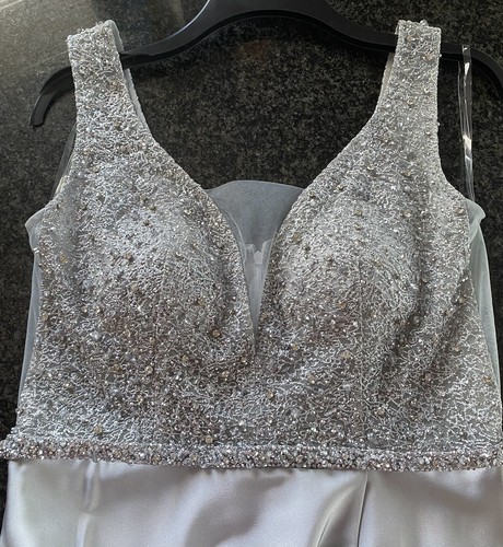 Coast silver beaded - satin, maxi