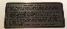 SUZUKI GSX1000S GSX1100S KATANA CHAIN CAUTION WARNING DECAL LABEL