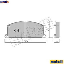 BRAKE PAD SET DISC BRAKE 22-0108-0 FOR TOYOTA COROLLA/Liftback/FX/Compact MR2